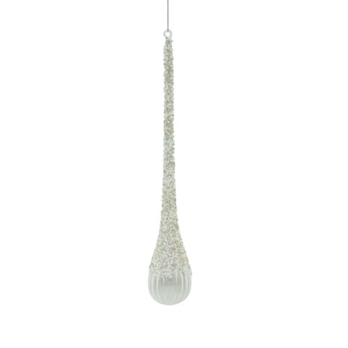 White Icicle Decoration Wide