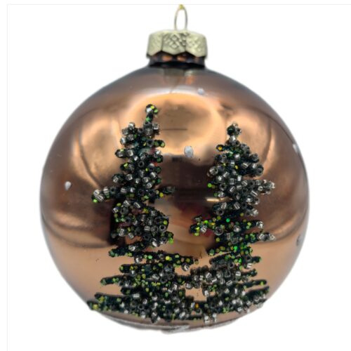 Bauble Copper with Beaded Tree