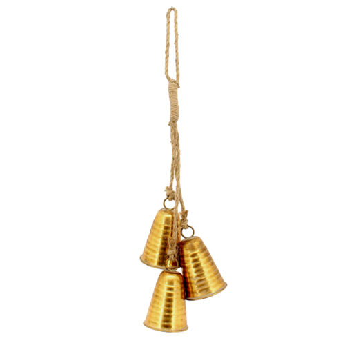 3 Metal Bell Drop Gold