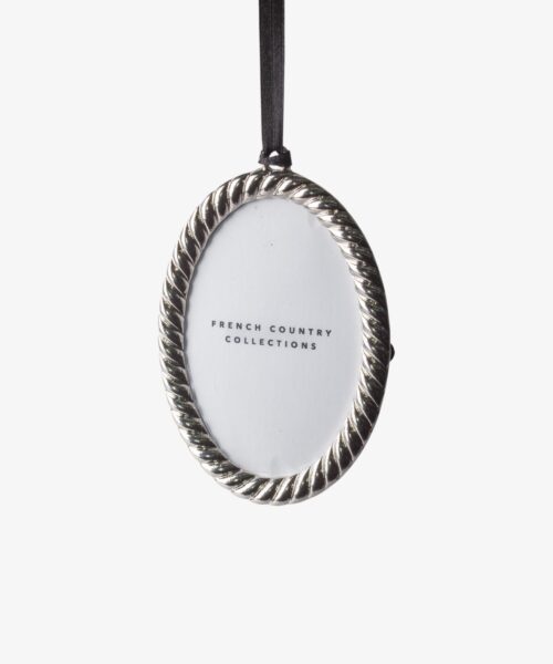 Oval Rope Design Photo Frame, HO, Silver