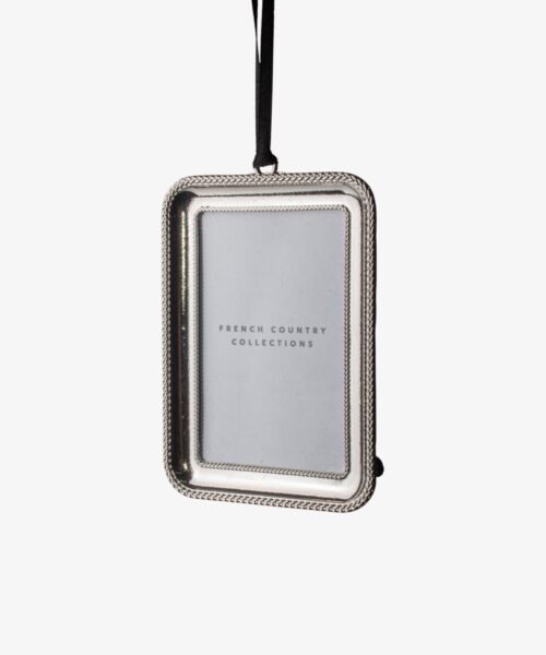 Rectangular Beaded Photo Frame, HO, Silver