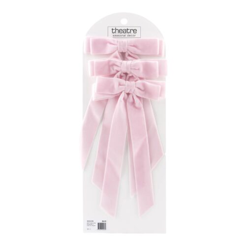 3 Pack Double Bow Pale Pink