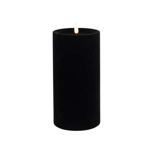 LED Luxe Velvet Candle Black Large
