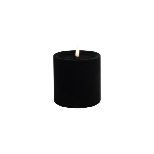 LED Luxe Velvet Candle Black Small