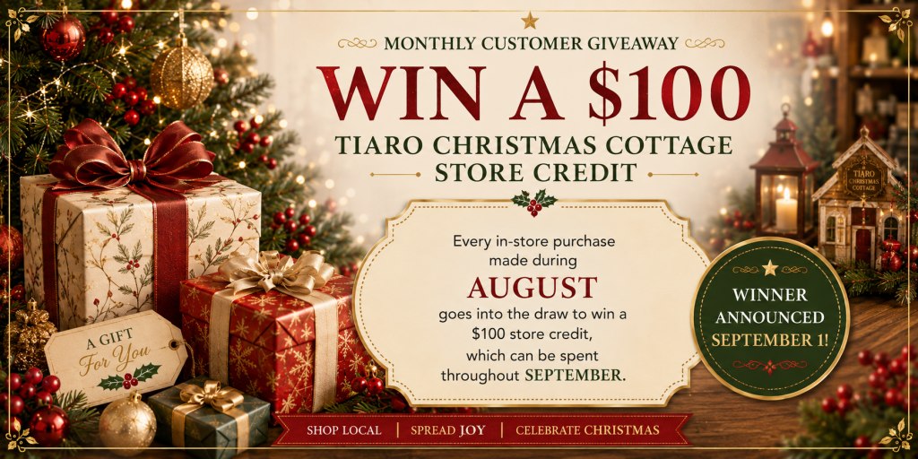 Shop in store for our monthly Giveaway