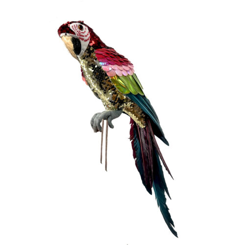 Perched Parrot Pink/Green