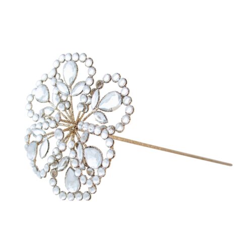 Jewelled Champagne Magnolia Stem Clear