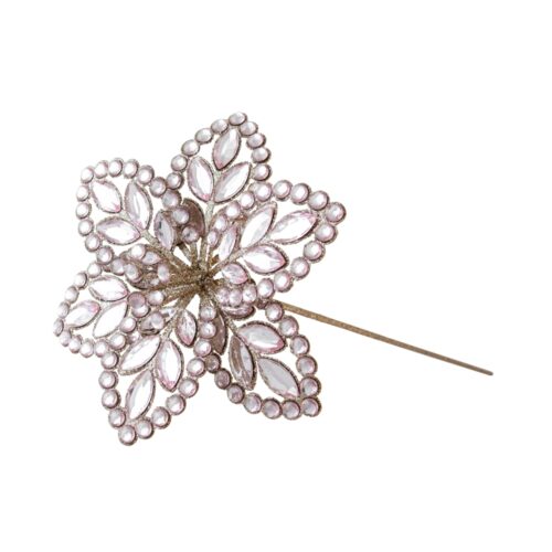 Jewelled Poinsettia Stem Pink