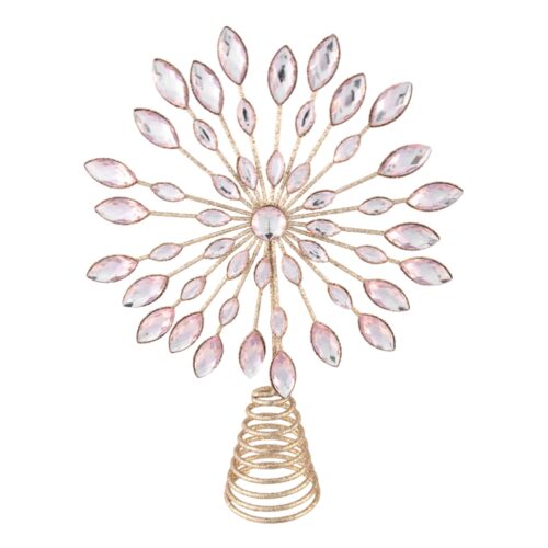 Jewelled Flower burst Tree Topper Pink