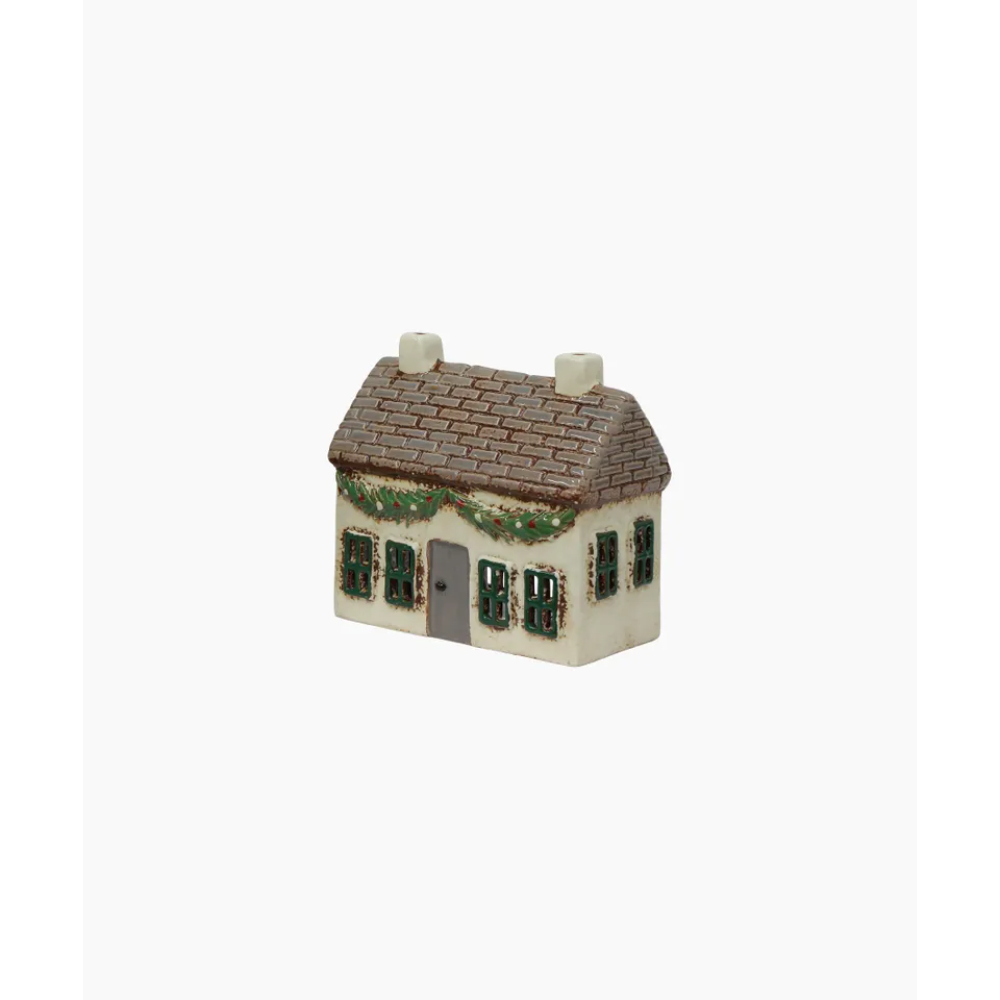 Christmas Tea Light Cottage with Swag