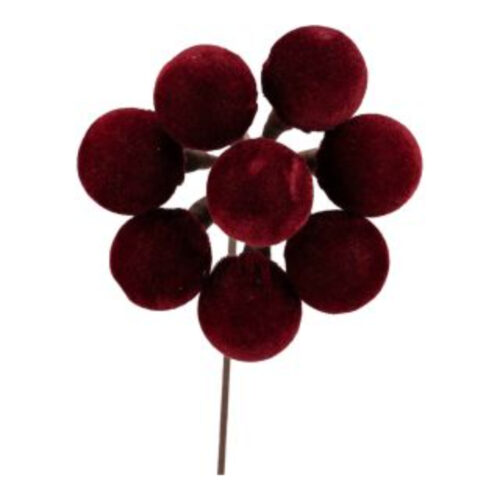 8 Ball Flower Spray Burgundy