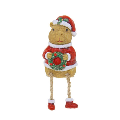 Christmas Capybara Shelf Sitter