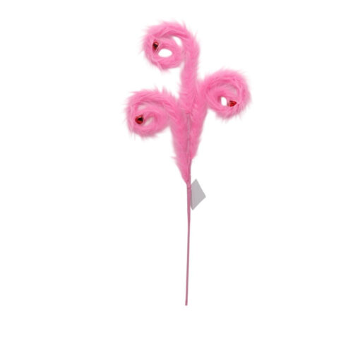 Grinch Pick- Pink Fluffy Curly, with Bell