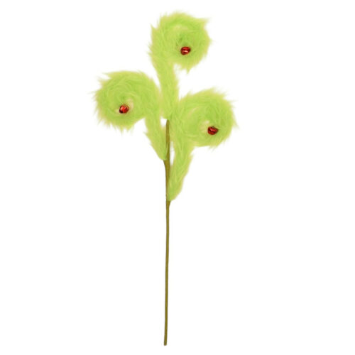 Grinch Pick- Green Fluffy Curly,  with Bell
