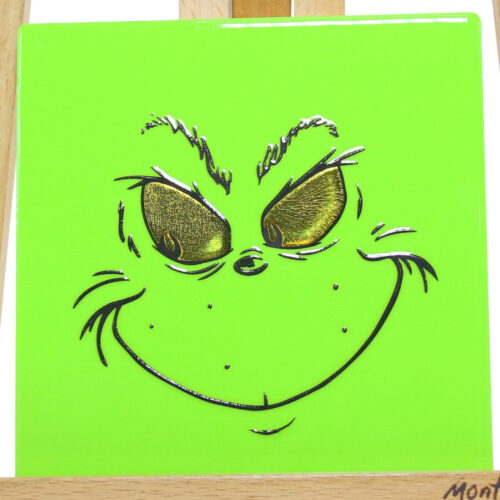 Grinch Smile Coasters set of 4