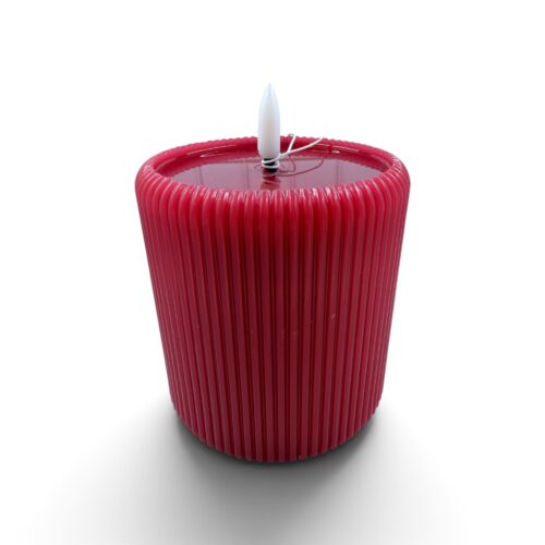 Pillar LED Flameless Candle, H10cm, 2 Asst