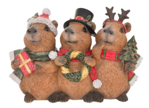 Capybara Christmas Trio