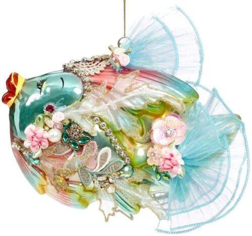 Mark Roberts - Jewel Fish Ornament - Turquoise