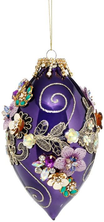 Mark Roberts - Kings Jewell Ornament - Purple Drop