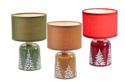 Pine Tree Lamp with Bulb, LED, 3 Asst