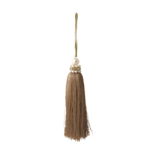 Tassel with Pearl Hanging Ornament Gold