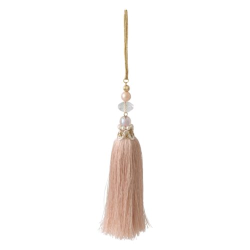 Tassel with Flower Hanging Ornament Pink