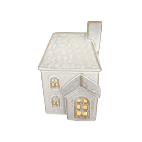 LED Tea Light House Taupe Large