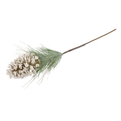 Glitter Pinecone Spray Champagne