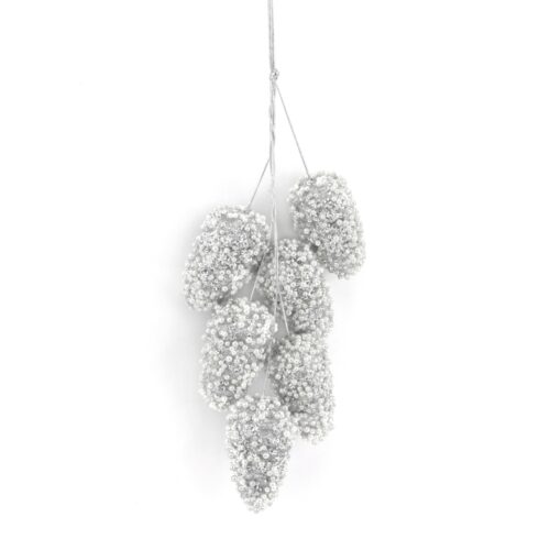 Glittery Pinecones Silver