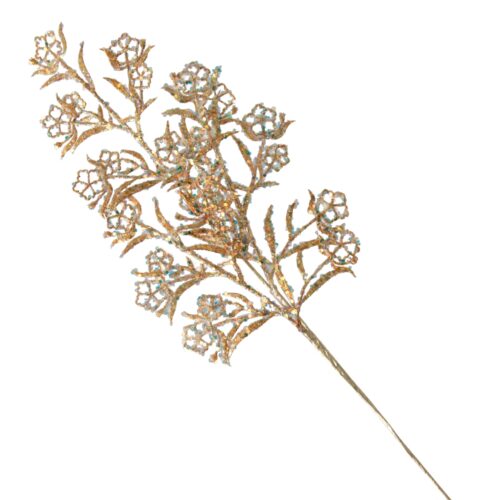 Fan Leaf Glitter Champagne