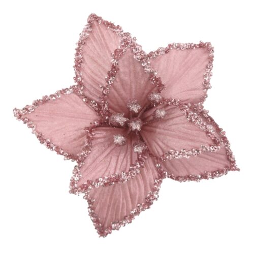 Poinsettia Clip On Crust Edge Pink