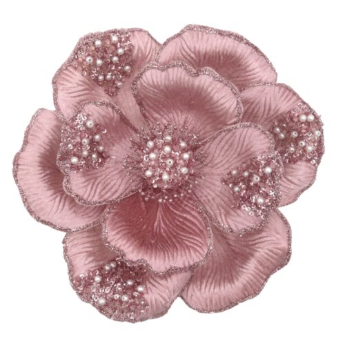 Magnolia Clip On Bead Petal Musk Pink