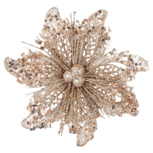 Poinsettia Clip On - Champagne