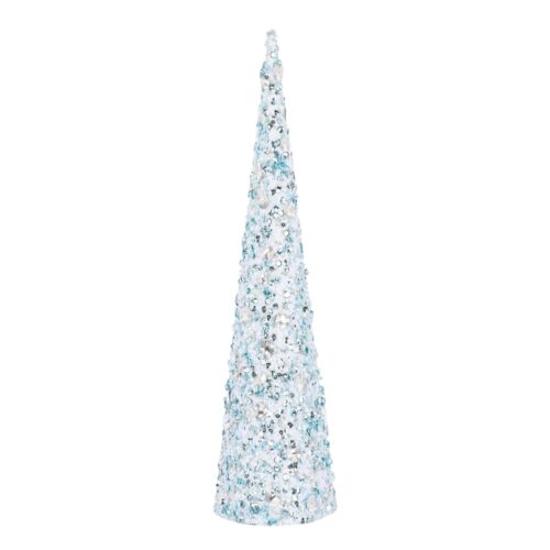 Glitter Cone Tree Blue Small