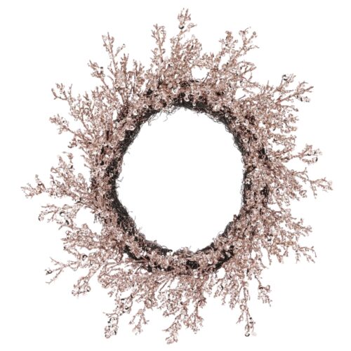 Wreath Ice Glitter Rose Gold Large