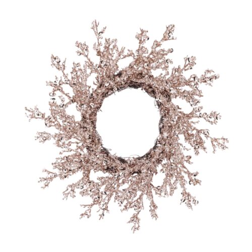 Wreath Ice Glitter Rose Gold Small
