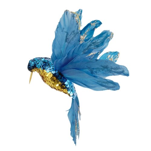 Hummingbird Glitter Sequin Blue