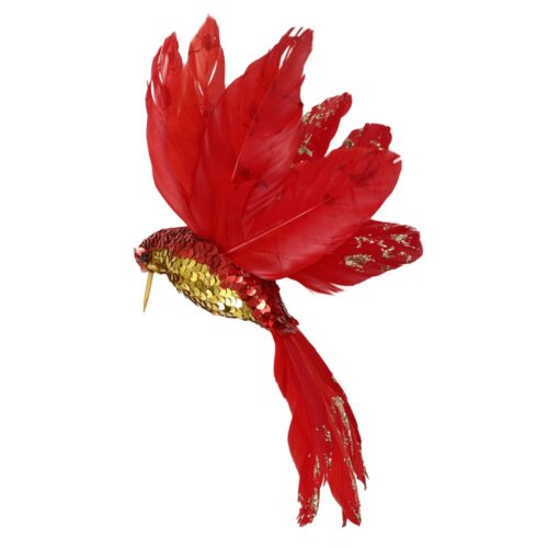 Hummingbird Glitter Sequin Red
