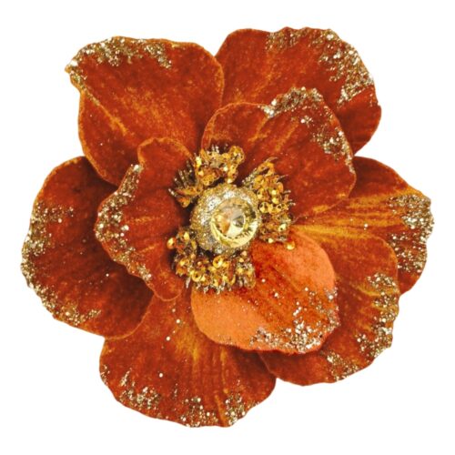 Magnolia Clip On Copper/Brown