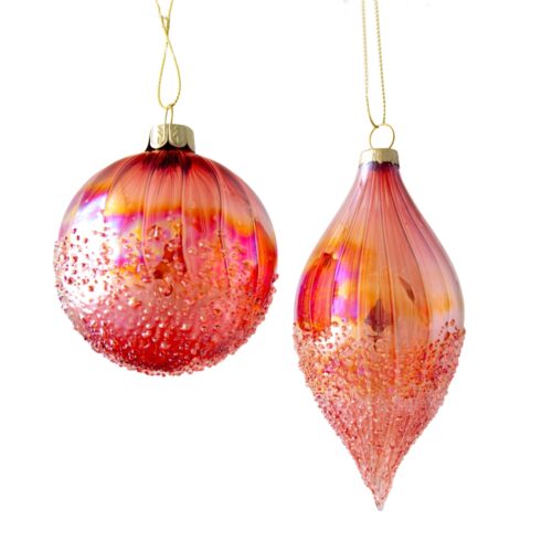 Bauble - Opalescent Coral 2 Asst