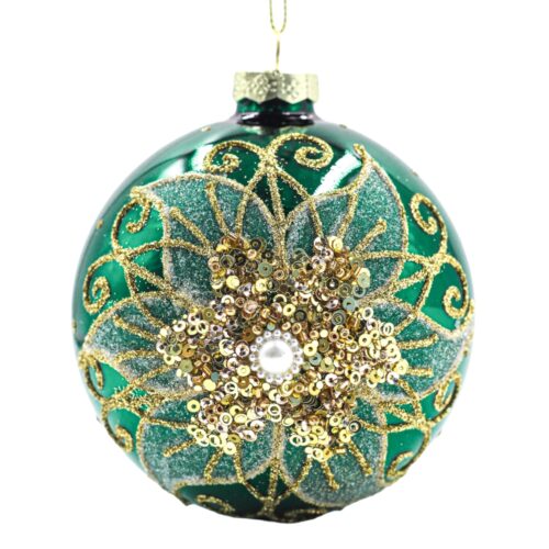 Bauble - Emerald Poinsettia