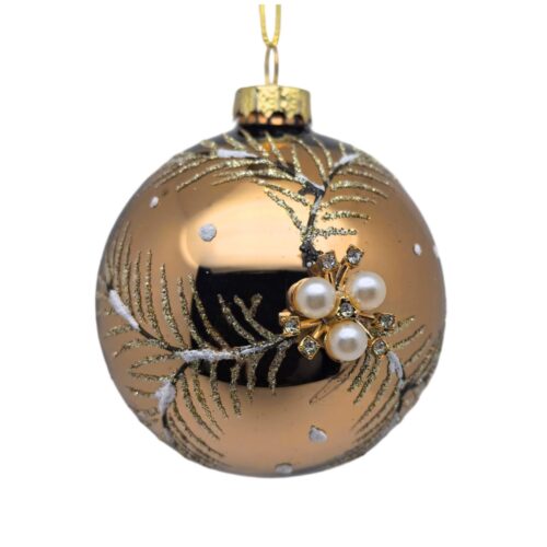 Bauble Copper with Etched Pinecone