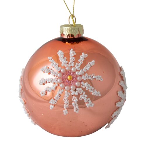 Bauble - Pearl Flower Burst Pink