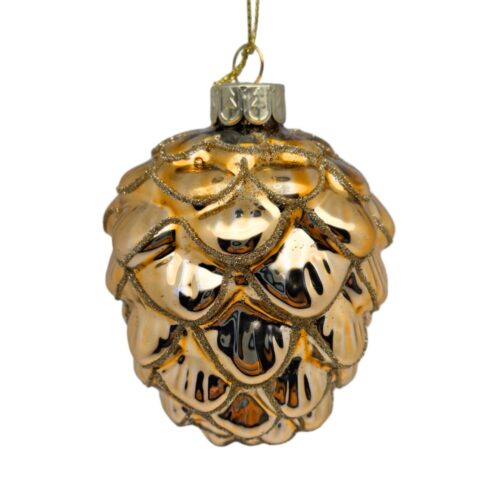 Pinecone Hanging Ornament Gold
