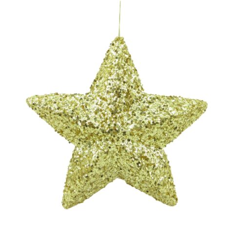 Five Point Star Beaded Sequin Gold