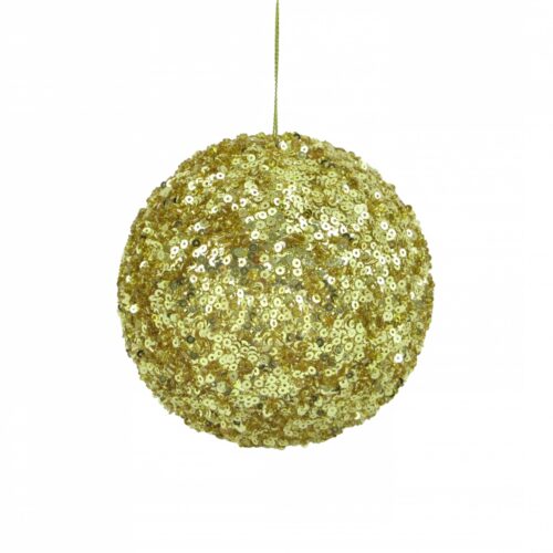 Bauble Beaded Sequin Gold Small