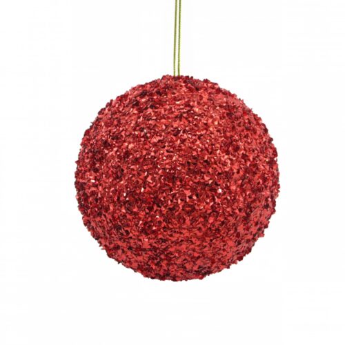 Bauble Beaded Sequin Red Large