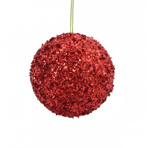 Bauble Beaded Sequin Red Medium