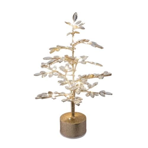 Jewelled LED Rotating Tree Champagne