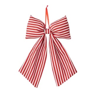 Bow- Classic Pinstripe, Red
